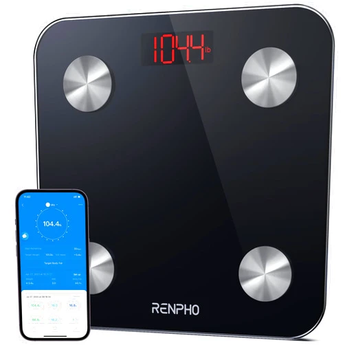 RENPHO Scale for Body Weight, Digital Weighing Elis Scales with Body Fat, FSA/HSA Eligible Smart Bluetooth Body Fat Measurement Device, Body Composition Monitor with Smart App, 396lbs