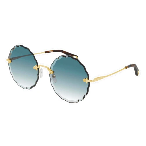Chloe Chloé Unisex Sunglasses Brown Frame, Blue Gradient Lenses, 60MM