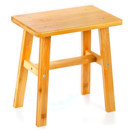 Yesland Wood Stool, Bamboo Small Low Stool Mini Plant Stool 11 x 7 Inch Rectangular Shower Bench Seat Milking Step Stool for Adults, Shoe Changing, Home, Bathroom, Bedside (Natural)