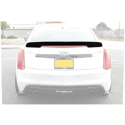 Extreme Online for 2016-2019 Cadillac CTS-V Models | Carbon Package Style ABS Plastic Primer Black Rear Bumper Trunk Lid Wing Spoiler SPOILER-113-ABS