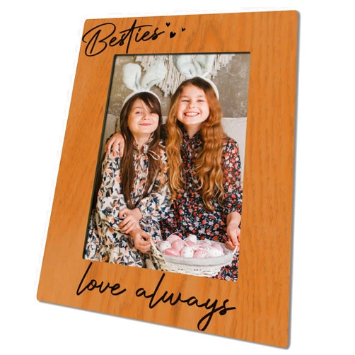 FRRCREU Best Friends Photo Frame For 4 X 6 Picture With Back Bracket - Besties Love Always - Best Friends Keepsake Picture Frame, Women Sister Besties Gifts, Women Home Office Decor - C16