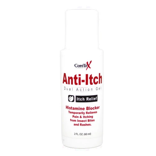 CoreTex Anti-Itch Dual Action Gel - 2 Fl. Oz. Bottle - American-Made Antihistamine Cream for Fast Acting Insect Bite, Poisonous Plant, & Rash Relief Products