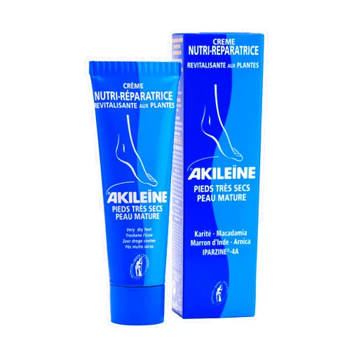 Akileine Nutri Repair Cream for dry feet, cracked heels and calluses - small, 1.33 oz.