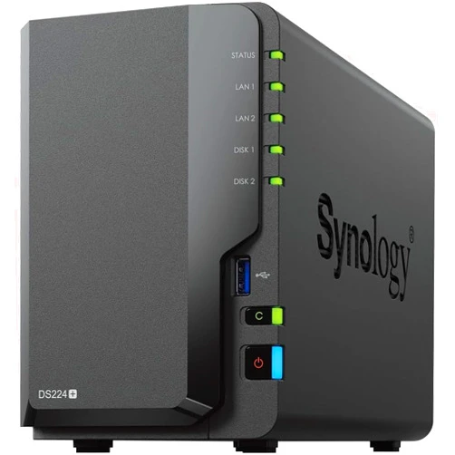 Synology 2-Bay DiskStation DS224+ NSA Server | Intel Celeron J4125 4-Core 2.0 GHz | 6GB DDR4 RAM | NO SSD & HDD Installed