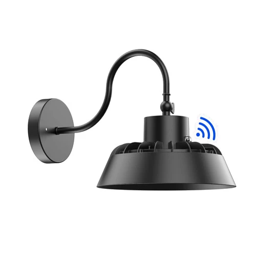 LANGQII LED Barn Light Outdoor Dusk to Dawn - 58W High Bright 7500 Lumens - Gooseneck Barn Light Aluminum Lamp Cup, Extension Arm Wall Sconce, ETL Listed (Warm White)