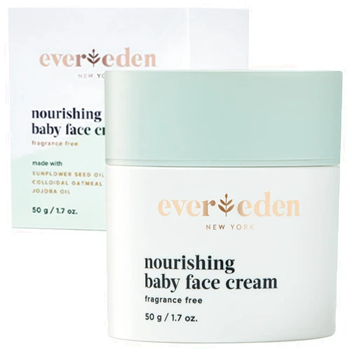 Evereden Nourishing Baby Face Cream 1.7 oz. | Non-Toxic and Fragrance-Free Baby Face Lotion | Rich, Non-Greasy Baby Moisturizing Cream | Baby Face Moisturizer with Clean Ingredients