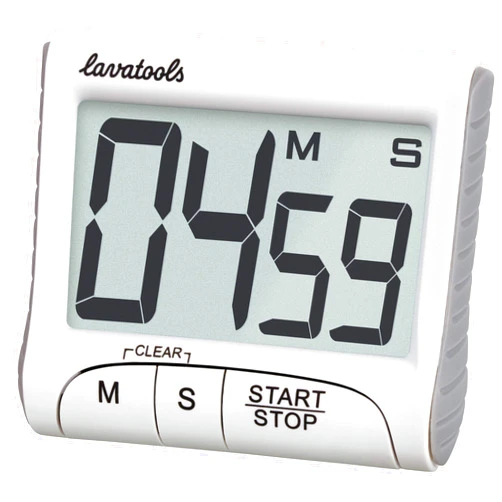 Lavatools KT1 Digital Kitchen Timer & Stopwatch, Large Display, Bold Digits, Simple Operation, Loud Alarm, Magnetic Kickstand for Cooking and Classroom