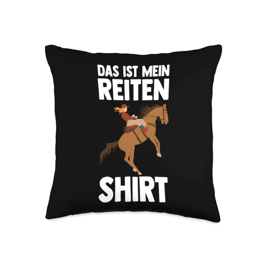 Mädchen & Pferde Geschenk Das ist Mein Reiten Mädchen Throw Pillow, 16x16, Multicolor
