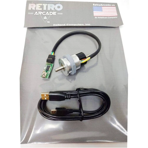 RetroArcade.us SpinTrack Arcade USB Spinner, Perfect for MAME and Jamma Systems