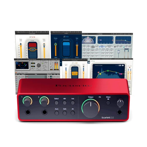 AudioDeluxe Focusrite Scarlett 2i2 (4th Gen) USB Audio Interface and Waves Musicians 2 Bundle