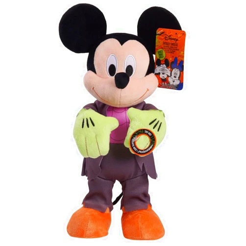 Just Play Disney Seasonal Zombie Mickey Mouse Halloween 13.5-inch Feature Plush, Kids Toys for Ages 3 Up