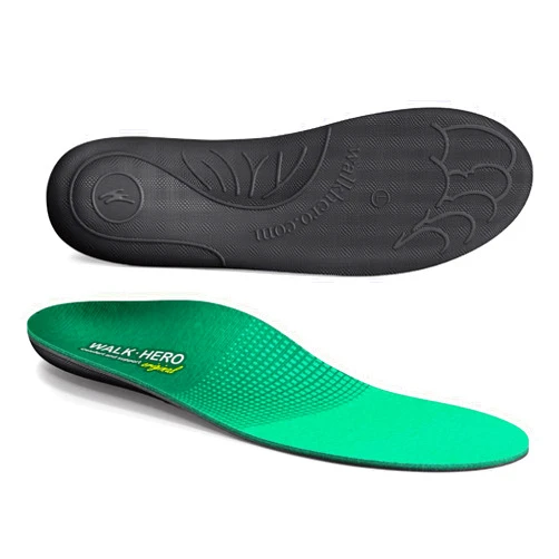 WALK·HERO COMFORT AND SUPPORT Walkhero Plantar Fasciitis Insoles, High Arch Support Orthotic Shoe Inserts, Relieve Foot Pain and Flat Foot (Mens 7-7 1/2 | Womens 9-9 1/2, Green)