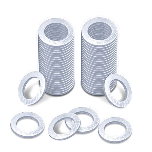 Miytsya 50 PCS Oil Drain Plug Gasket Washer Crush Seal Silver – 14mm Replacement for Honda - OEM 94109-14000 Fits Most Popular Models 1973-2022