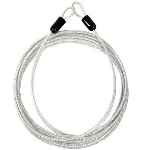 Lumintrail 4 Foot 3mm Braided Steel Coated Security Cable Luggage Lock Safety Cable Wire Double Loop