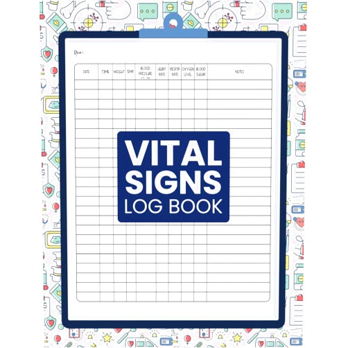 By Gillian Gazania (Author) Vital Signs Daily Log Book: Health Monitoring Journal and Medical Records Notebook to Keep Track of Your Heart/Respiratory Rate, Temperature, Blood Pressure/ Sugar, Oxygen Level, and Weight.