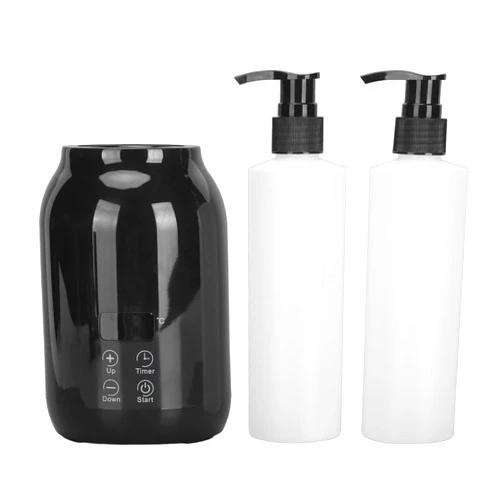 Asixxsix Massage Oil Warmer, Digital LED Display Electric Lotion Warmer Dispenser 30? to 65? Single Bottle Massage Oil Heater with Pump Heads for Home