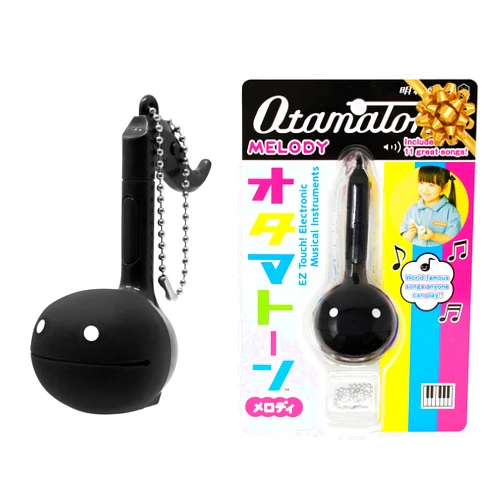 Hamee Otamatone Melody - Fun Japanese Electronic Musical Kids Toy Synthesizer Instrument by Maywa Denki [Includes Keychain Attachment and English Instructions] - Black