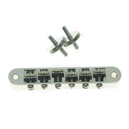 Dopro Chrome Guitar Roller Saddle Bridge Tune-O-Matic Bridge For USA Les Paul,SG,ES Dot,Gretsch Bigsby T-O-M with M4 Posts