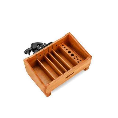 PROAIM Camera Assistant Front Wooden Box for Small Productions/Studio Films. Adjustable Holding Clamp for Mounting. Clamping Range - Flat Surface: up to 25mm / 1inch Speed Rails: 25-50mm / 1-2inch