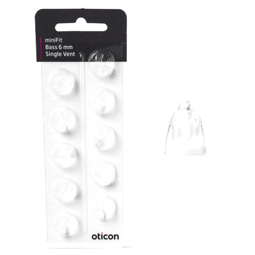 Chipsyfruit Oticon Bass Single Vent MiniFit Dome 6mm 1-Pack (10.0 Count) by Oticon in Denmark