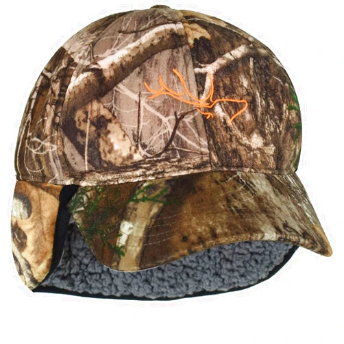 EDTREK Windproof and Waterproof Winter Hat with Sherpa Lined Ear Flap - Ultra Performance Blaze Orange and Camo Hunting Hat