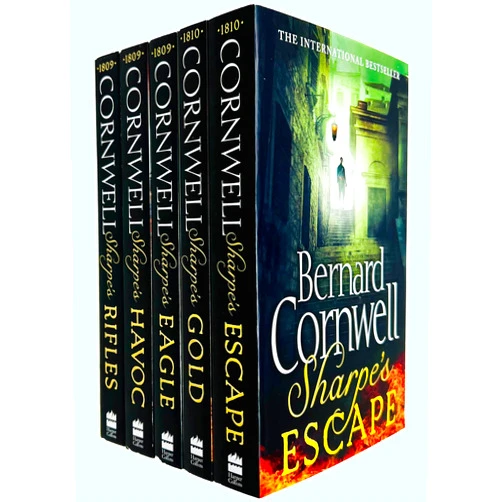 Format: Unknown Binding Bernard Cornwell The sharpe series 6 to 10 books collection set (rifles, havoc, eagle, gold, escape)