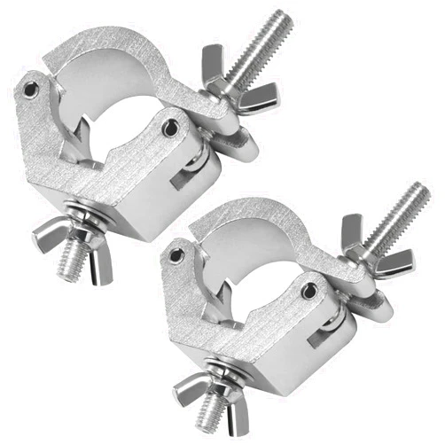 MAD OWL 2 Packs of Clamps for Lights Stage Lighting Equipment & Accessories, Lighting O Clamps Dj Light Pole Clamp Quick Release Truss Clamp, 35mm Mounting Bracket Moving Head Stage Light Hooks Clamps
