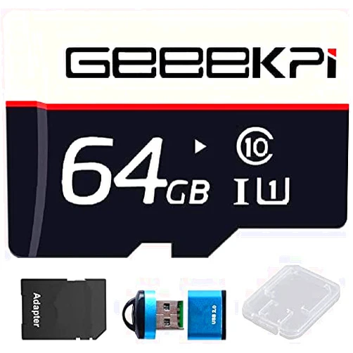 GeeekPi Preloaded (RPI OS) Card for Raspberry Pi,Class 10 Memory Card with Card Reader for All Raspberry Pi Models Pi 4, 3B+ (Plus), 3A+, 3B, 2, Zero(64GB)