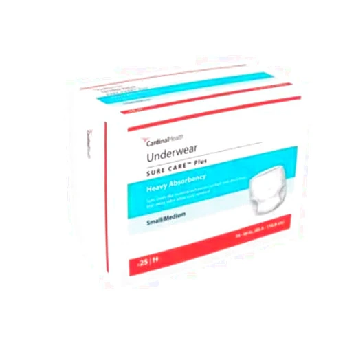 Cardinal Health™ Protective Underwear, Sure Care™ Plus, Heavy Absorbency, Small/Medium, Case of 80