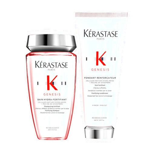 KÉRASTASE Kerastase Genesis Hydra-Fortifiant Shampoo & Conditioner Set For Fine or Oily Hair - Strengthens Weak Strands and Protects Against Breakage, Silicone-Free