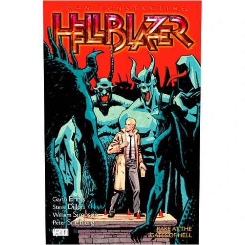 By Garth Ennis (Author), Tom Ziuko (Contributor), Steve Dillon (Illustrator), William Simpson (Illustrator), Peter Snejbjerg (Illustrator) & 1 more John Constantine, Hellblazer Vol. 8: Rake at the Gates of Hell