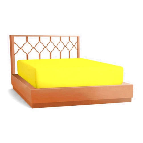 PG Beddings Luxury & Softest 1000 Thread Count 100% Egyptian Cotton - 1 Fitted Sheet Only - Solid Yellow King Size Fitted Sheet 12