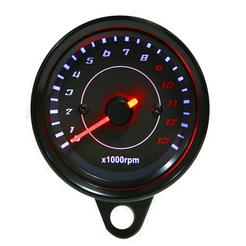 Niiyen Motorcycle 13000 RPM Tachometer Gauge, Universal DC 12V LED Backlight Rev Counter Single-Cylinder Carburetor Motorbike Modified Speedometer, Fit for ATV Honda Suzuki Yamaha Kawasaki