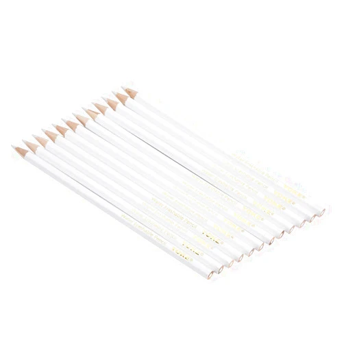 Hztyyier 12pcs Tailor's Pencil, Water Soluble Pencil White Sewing Marking Pencil Dressmaker Practical Tool Wipe off/Wash out for Sewing Dressmakers DIY Craft Markers Pencils