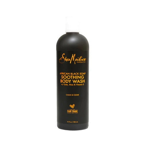 SheaMoisture Soothing Body Wash for Acne Treatment African Black Soap Paraben Free Body Wash ,13 Fl Oz (Pack of 1)
