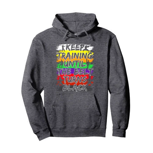 Karate Schwarzer Gürtel Kampfsport Training Karate Karate Black Belt Martial Arts Training Karate Training Pullover Hoodie