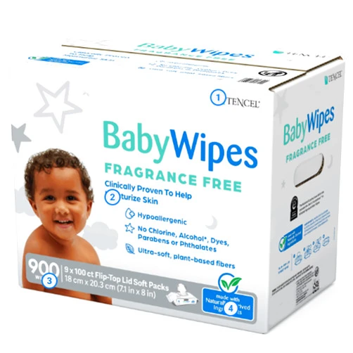 Generic Forever Wellness Baby Wipes Compatible with Kirkland Signature Baby Wipes Fragrance and Alcohol Free, 900-count, Hypoallergenic, Flip-Top Lid Soft Packs.