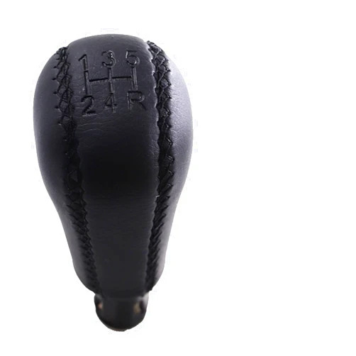 Generic Head Gear Cover Shift Lever Stick for Volvo S60 S80 V70 Xc70 Sewing Leather Manual Shift Lever Handball (Color: 6Speed)