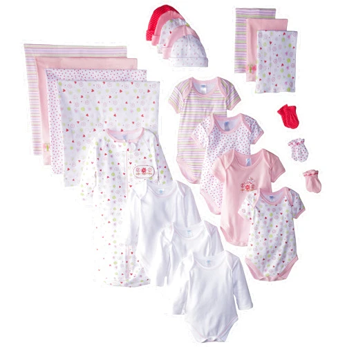 Layette Spasilk Spasilk 23-Piece Essential Baby Layette Set — Newborn Baby Clothes — Baby Boy and Baby Girl — Baby Shower Gift