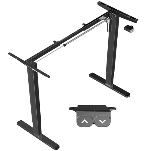 VIVO Electric Stand Up Desk Frame Workstation, Single Motor Ergonomic Standing Height Adjustable Base with Simple Controller, Black, DESK-V100EB