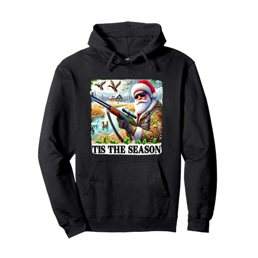 Jackalope Clothing Co. Tis The Season Santa Duck Hunting Pullover Hoodie