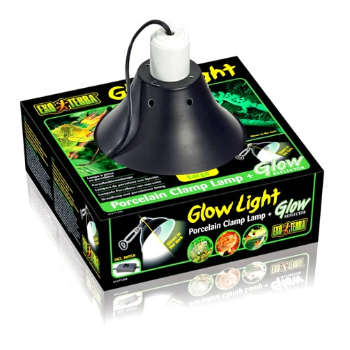 Exo Terra Glow Light Porcelain Clamp Lamp, 10-Inch Long