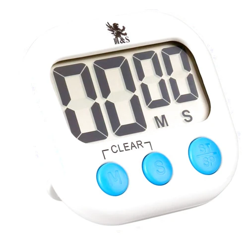 H&S Kitchen Timer Digital Cooking Timer - Magnetic Countdown Clock Large LCD Screen Loud Alarm - Digital Clock - Productivity Timer - Visual Timer - Kitchen Timers for Cooking - Timer for Kids