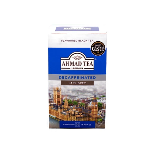 Ahmad Tea, Decaffeinated Earl Grey Tea, 20 Tagged and Aluminium Foil Envelopes