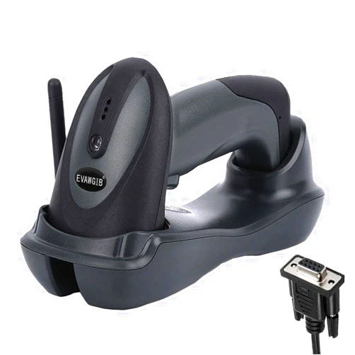 EVAWGIB Handheld Wired QR Barcode Scanner 1D Laser 2D Bar Code Reader with USB and RS232 Interface for Serial Connection
