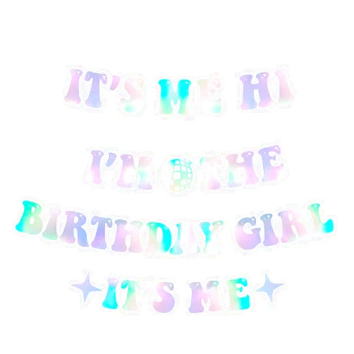 Weimaro Pre-Assembled Its Me Hi Im The Birthday Girl Its Me Banner, Girl Women Popular Singer Happy Birthday Decorations, Hot Girl Birthday Banner, Its A Girl Garland for Girls Birthday Party Decorations