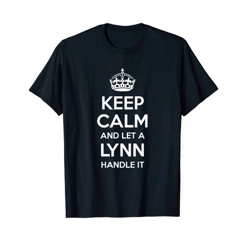 Personalized Last Name Keep Calm Christmas Team LYNN Funny Surname Family Tree Birthday Reunion Gift Idea T-Shirt