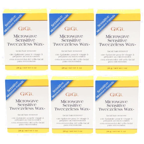 GiGi Microwave Tweezeless Wax, 1 Ounce (Pack of 6)