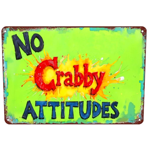 EnLvYY Funny Quote Tin Sign Wall Decor - 12x8 Inch Metal Colorful Cartoon Wall Art for Kitchen, Office, Dorm, Humorous Gift for Friends with Sarcastic or Playful Style