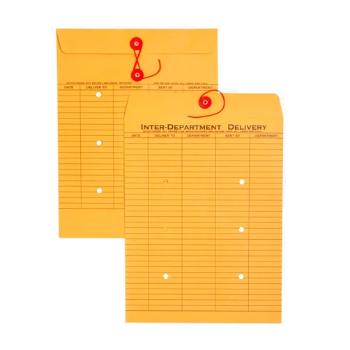 Blue Summit Supplies Blue Summit Inter-Department Envelopes, String Tie, Brown Kraft, 10 x 13 Inches – 100 Envelopes